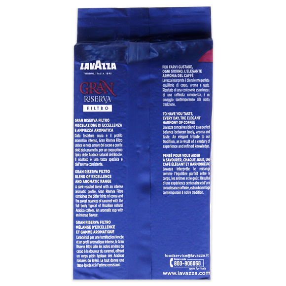 Gran Riserva Filtro Dark Roast Ground Coffee BY Lavazza for Unisex 8 oz Coffee - Picture 2 of 2